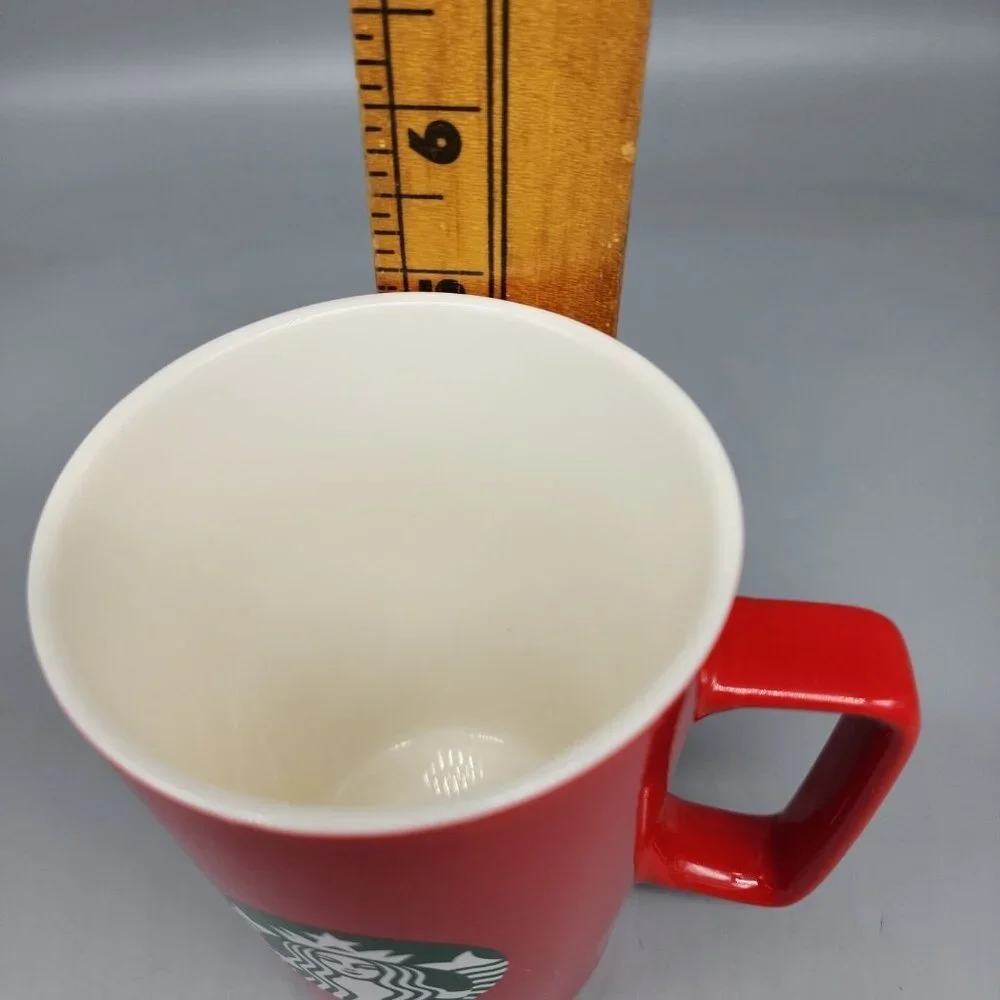 Starbucks Coffee Mug Cup 2021 Red Classic Mermaid Green Logo 14 oz